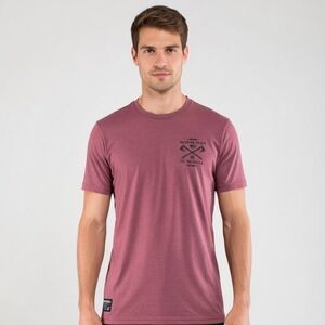 Howitzer Shirt Mens Small Pink Warrior Spirit Til Valhalla Graphic Crewneck Tee